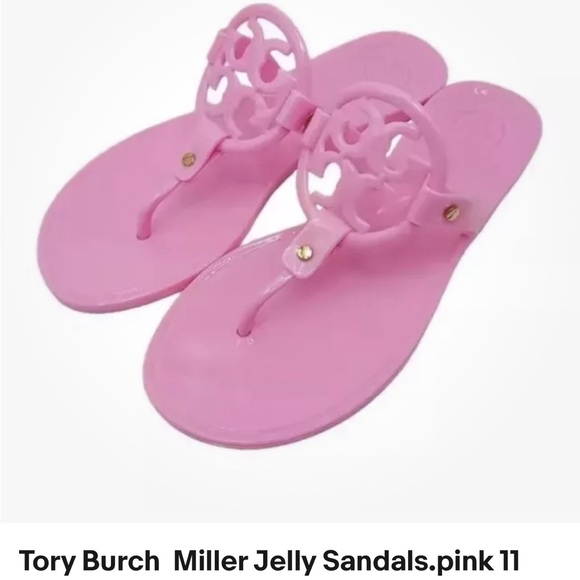 Shoes - Tory Burch Miller Jelly Sandals. Soft Pink Size 11